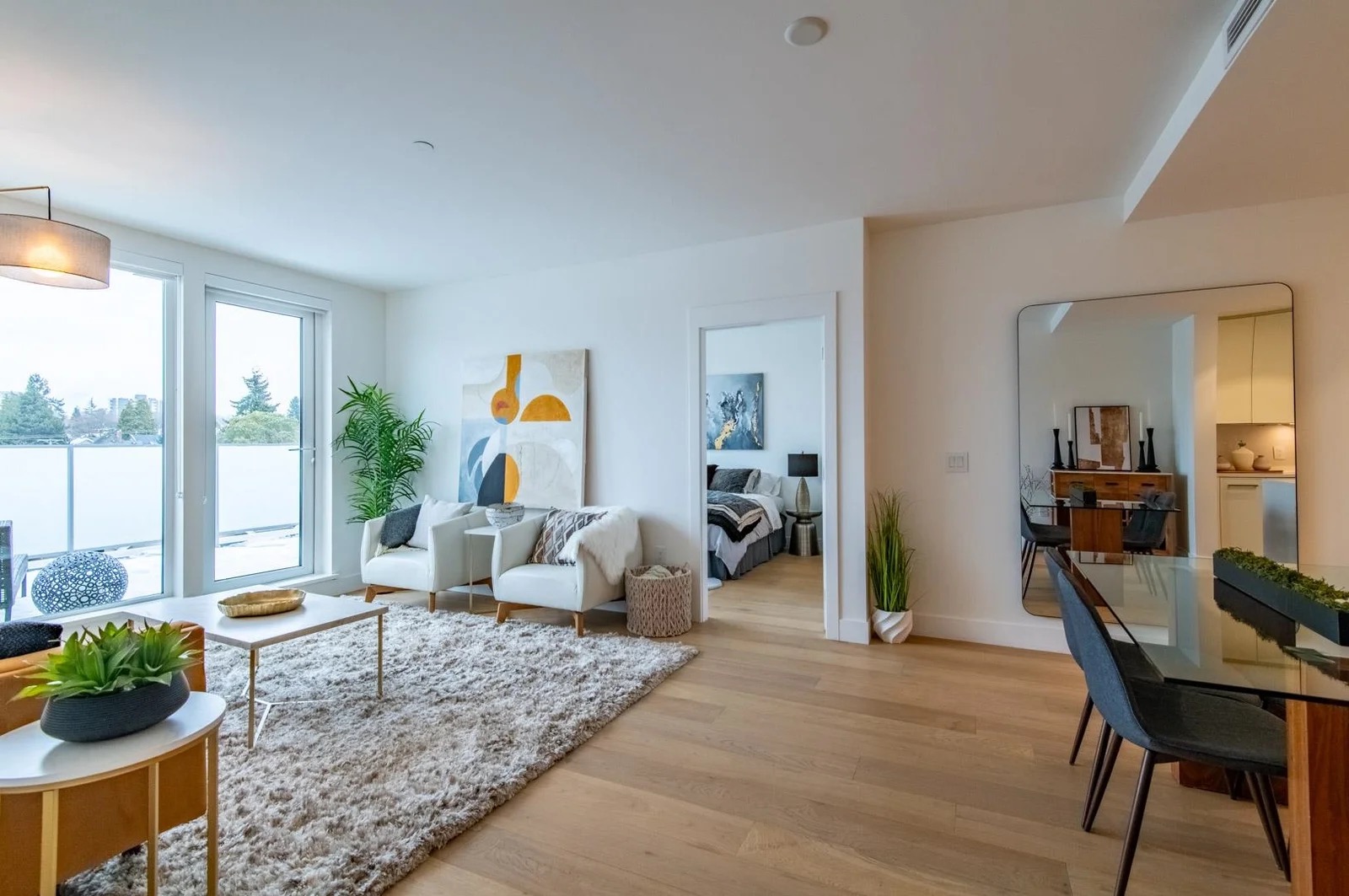 Vancouver condo staging — bright living room